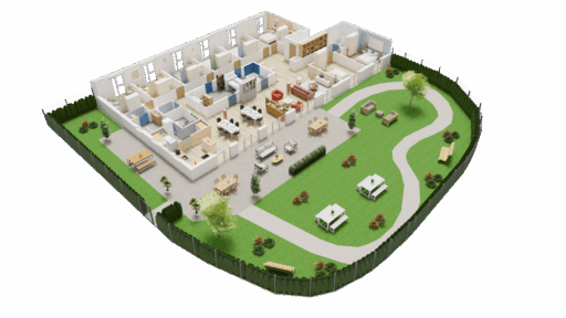 Plan 3D de la future colocation Alzheimer d’Erquinghem-Lys